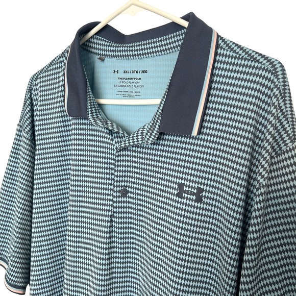 Under Armour Mens Polo Performance Golf 3XL Blue Diamond - Picture 2 of 9